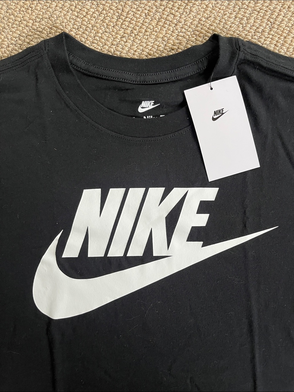 🆕 Nike Tee with White Swoosh Logo